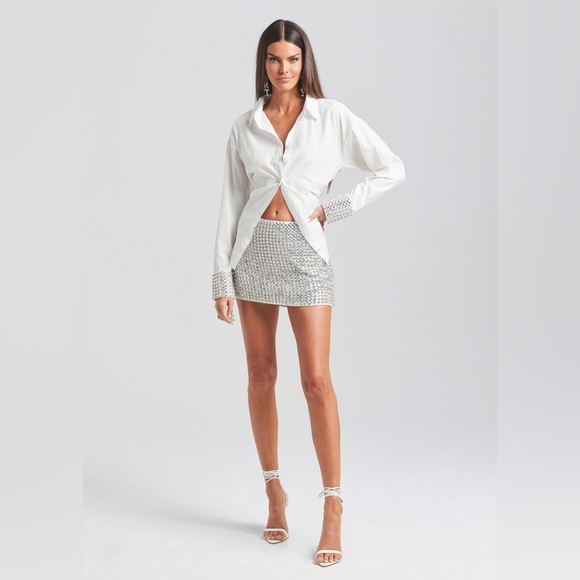 NWTRetrofete Ruby Embellished Mini Skirt - Picture 2 of 6